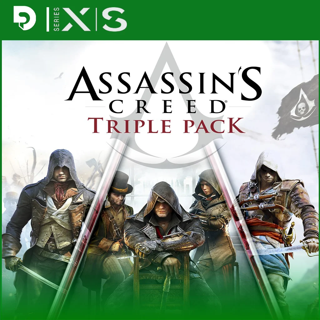 خرید پک بازی Assassin’s Creed Triple Pack برای ایکس باکس َ 1 Assassins Creed black flag assassins creed unity assassins creed syndicate assassins creed triple pack xbox